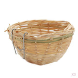 Maxbell 3pcs Bamboo Woven Canary Nest Bird Breeding Hatching Cage Parrot Rest Cave