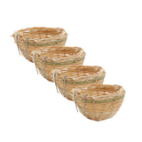 Maxbell 4pcs Bamboo Woven Canary Nest Bird Breeding Hatching Cage Parrot Rest Cave