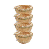 Maxbell 4pcs Bamboo Woven Canary Nest Bird Breeding Hatching Cage Parrot Rest Cave