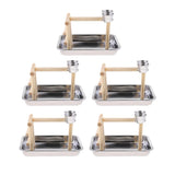 5pcs Parrot Cockatoo Stand Climbing Game Frame Playing Cage Perch Toy
