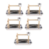 5pcs Parrot Cockatoo Stand Climbing Game Frame Playing Cage Perch Toy