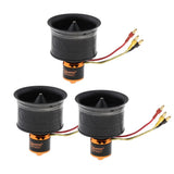 3pc 50mm Duct Fan 12 Blade Brushless Motor for RC Jet Airplane Accessory CCW