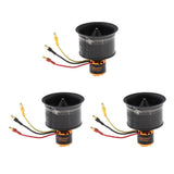 3pc 50mm Duct Fan 12 Blade Brushless Motor for RC Jet Airplane Accessory CW