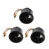 3pc 50mm Duct Fan 12 Blade Brushless Motor for RC Jet Airplane Accessory CW