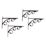 Maxbell 2x L Shaped Wall Mounted Shelf Bracket Metal Hanging Holder 20x15cm