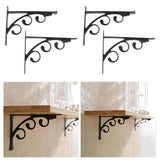 Maxbell 2x L Shaped Wall Mounted Shelf Bracket Metal Hanging Holder 20x15cm