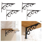 Maxbell 2x L Shaped Wall Mounted Shelf Bracket Metal Hanging Holder 20x15cm