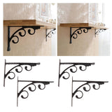 Maxbell 2x L Shaped Wall Mounted Shelf Bracket Metal Hanging Holder 20x15cm