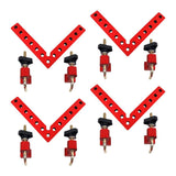 4pcs Aluminium Alloy 90 Degree Positioning Squares Right Angle Clamp 140mm