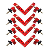 4pcs Aluminium Alloy 90 Degree Positioning Squares Right Angle Clamp 140mm