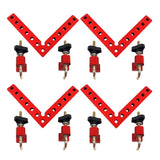 4pcs Aluminium Alloy 90 Degree Positioning Squares Right Angle Clamp 140mm