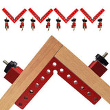 4pcs Aluminium Alloy 90 Degree Positioning Squares Right Angle Clamp 140mm