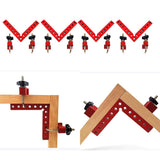 4pcs Aluminium Alloy 90 Degree Positioning Squares Right Angle Clamp 140mm