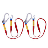 Maxbell 2 Piece Climbing Harness Belt Lanyard Fall Protection with Carabiner