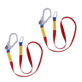 Maxbell 2 Piece Climbing Harness Belt Lanyard Fall Protection with Carabiner
