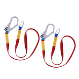 Maxbell 2 Piece Climbing Harness Belt Lanyard Fall Protection with Carabiner
