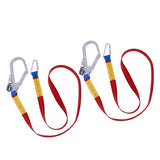 Maxbell 2 Piece Climbing Harness Belt Lanyard Fall Protection with Carabiner