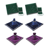 6Pieces Tarot Card Table Cloth Tapestry Board Game Divination Wicca Bag