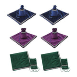 6Pieces Tarot Card Table Cloth Tapestry Board Game Divination Wicca Bag