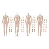 1/6 Female Seamless Body Big Bust Sculpt for 12inch Action Figure Body x4