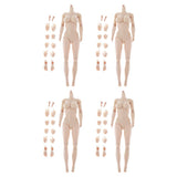 1/6 Female Seamless Body Big Bust Sculpt for 12inch Action Figure Body x4
