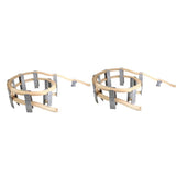 2pcs Wooden Trains Railway Set Compatible Accessories  Spiral Track