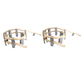 2pcs Wooden Trains Railway Set Compatible Accessories  Spiral Track