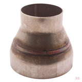 6 Piece 4.0" O.D. to 2.5" O.D. Turbo Exhaust Pipe Stainless Steel Reducer