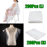 Set of 400 Disposable Hair Cutting Cape Gowns Unisex Hair Cut Protect Capes
