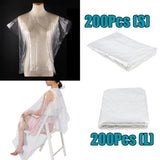 Set of 400 Disposable Hair Cutting Cape Gowns Unisex Hair Cut Protect Capes