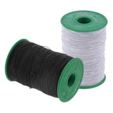 Maxbell 2pcs 500 Meter Elastic Cord Thread Jewelry Making Beading String Black+White