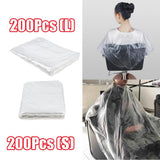 Set of 400 Waterproof Disposable Hair Cutting Cape Gown Hair Cut Capes