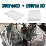 Set of 400 Waterproof Disposable Hair Cutting Cape Gown Hair Cut Capes