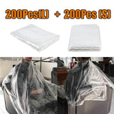 Set of 400 Waterproof Disposable Hair Cutting Cape Gown Hair Cut Capes