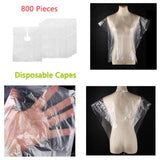 800pcs Hairdressing Cutting Cape Waterproof Hair Styling Coloring Gown Apron