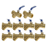 10 Pieces 1 inch Ball Valve Female and Female Thread Pipe Fitting Heavy Duty