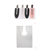 250 Waterproof Disposable Hair Cutting Cape Gown Hairdresser Apron+16 xClips