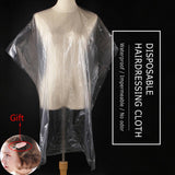 250 Waterproof Disposable Hair Cutting Cape Gown Hairdresser Apron+16 xClips