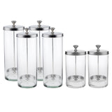 6Clear Sanitizer Disinfectant Glass Jar for Hair Styling Tool Sanitizing S L