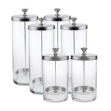 6Clear Sanitizer Disinfectant Glass Jar for Hair Styling Tool Sanitizing S L