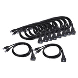 10pcs USB3.0 Male to Female Car Auto Dashboard Flush Mount Adapter Cable