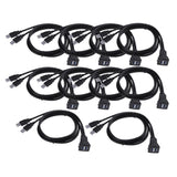 10pcs USB3.0 Male to Female Car Auto Dashboard Flush Mount Adapter Cable