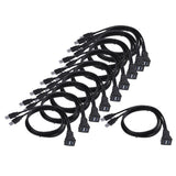 10pcs USB3.0 Male to Female Car Auto Dashboard Flush Mount Adapter Cable