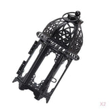 Maxbell 2 Piece Glass Tealight Candle Holder Wrought Iron Lantern Home Wedding Decor