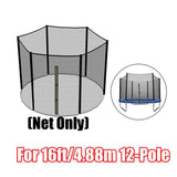 Safety Net Enclosure Mesh Netting Enclosure Black & Pull Tool 16ft 12-Pole