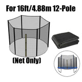 Safety Net Enclosure Mesh Netting Enclosure Black & Pull Tool 16ft 12-Pole