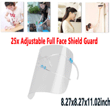 25x Safety Full Face Shield All-Round Goggles Face Cover Visor Hat Dustproof