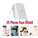25x Safety Full Face Shield All-Round Goggles Face Cover Visor Hat Dustproof