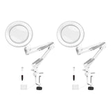 2xMagnifier Glass Lens 5X Magnifying Lens Lamp Desk Light for Jewelry Repair