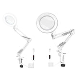 2xMagnifier Glass Lens 5X Magnifying Lens Lamp Desk Light for Jewelry Repair